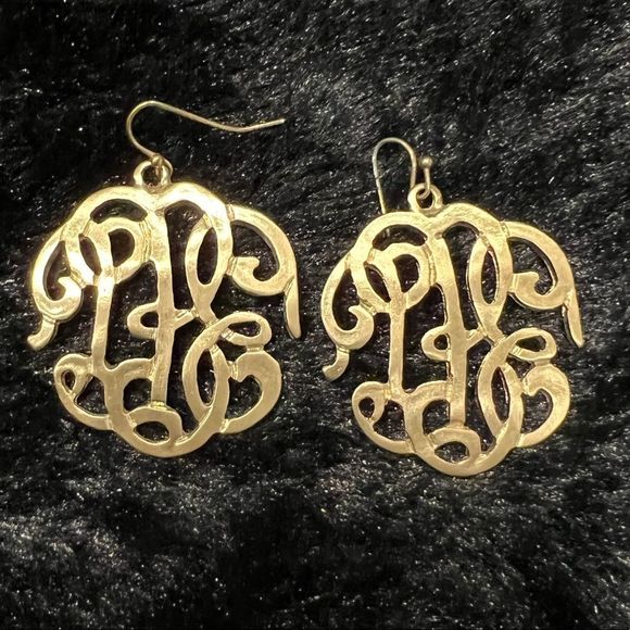 Brushed Gold Filigree Earrings Very Lightweight - Picture 1 of 2